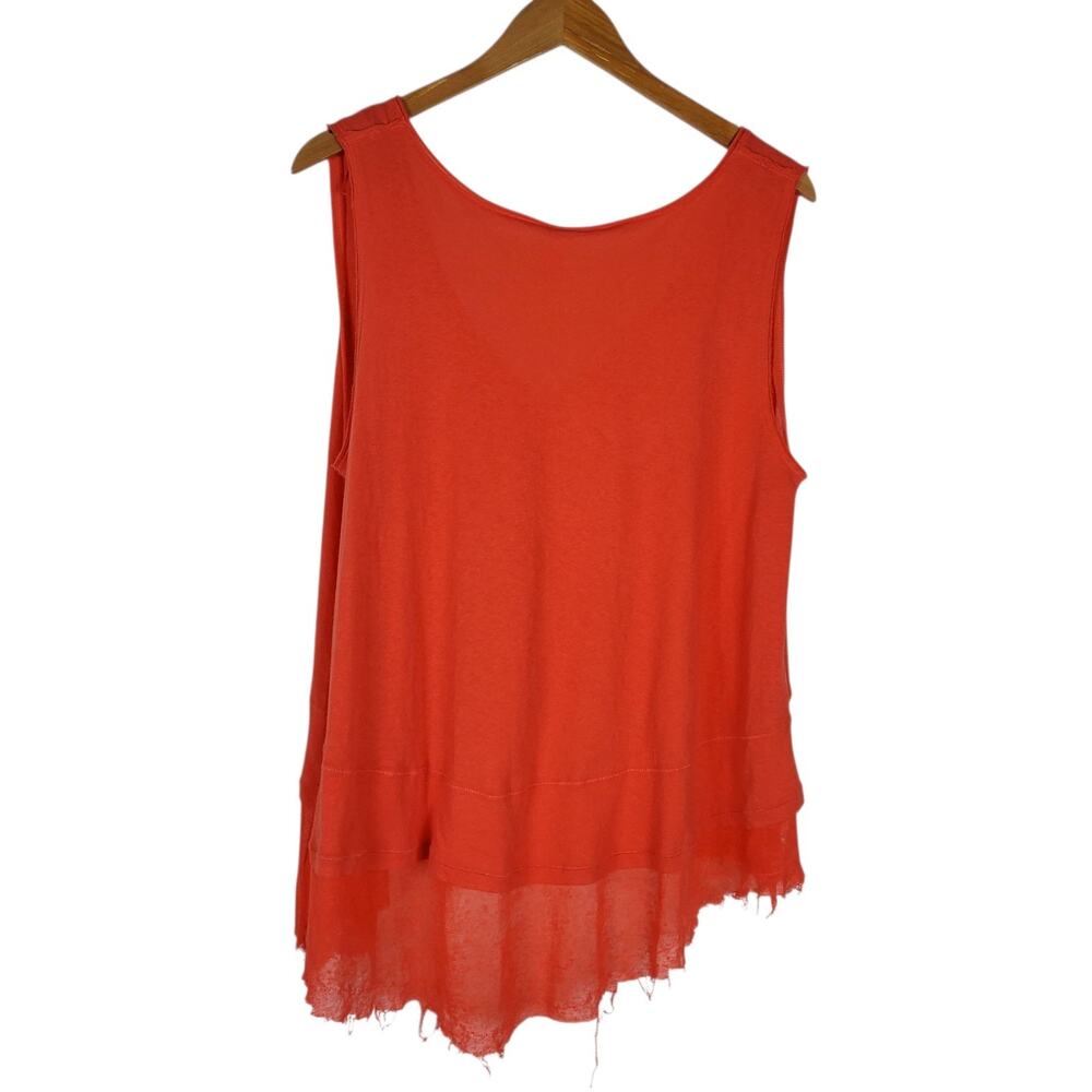 Free People Coral Peachy Oversized Cotton Layered Tank XS S M L Sleeveless Top - Picture 6 of 14